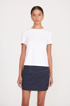 ANNETTE SKIRT | NAVY PINSTRIPE -Chic Style Shop 063 230516 Staud Fall Ecom 03278 web