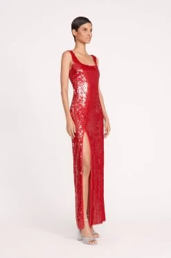 MAXI LE SABLE DRESS | POINSETTIA -Chic Style Shop 113 MAXI LE SABLE SEQUIN POINSETTIA 0996 web