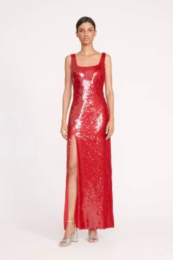 MAXI LE SABLE DRESS | POINSETTIA -Chic Style Shop 115 MAXI LE SABLE SEQUIN POINSETTIA 0990 web