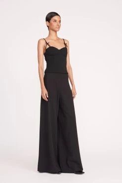 GEORGINA TOP | BLACK -Chic Style Shop 179 GEORGINA TOP BLACK CALEB PANT 0649 web