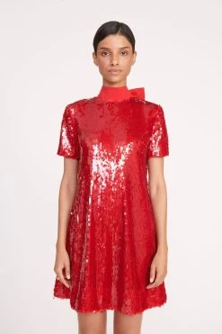 MINI ILANA DRESS | POINSETTIA SEQUINS -Chic Style Shop 226 MINI ILANA SEQUIN POINSETTIA 0417 web