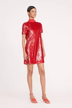 MINI ILANA DRESS | POINSETTIA SEQUINS -Chic Style Shop 228 MINI ILANA SEQUIN POINSETTIA 0405 web
