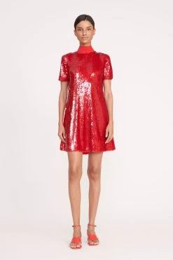 MINI ILANA DRESS | POINSETTIA SEQUINS