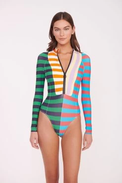 AMALIA RASH GUARD | CABANA STRIPE MULTI -Chic Style Shop AMALIA RASH GUARD CABANA STRIPE 01190 web