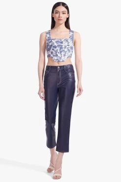 ALICE TOP | CHINA BLUE TOILE -Chic Style Shop Alice Top Blue Toile Cropped Elliot Pant Navy 00174 web