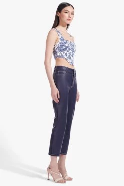 ALICE TOP | CHINA BLUE TOILE -Chic Style Shop Alice Top Blue Toile Cropped Elliot Pant Navy 00178 web