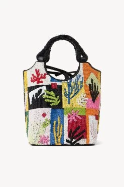 BEADED COTE BAG | CORAL PATCHWORK