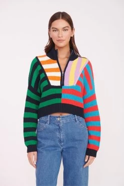 CROPPED HAMPTON SWEATER | CABANA STRIPE MULTI
