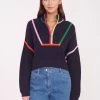 CROPPED HAMPTON SWEATER | NAVY MULTI