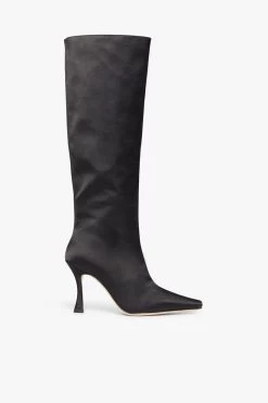 CAMI BOOT | BLACK SATIN