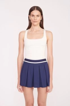 DOUBLES SKIRT | NAVY -Chic Style Shop Carry Top Ivory 016 01008 web