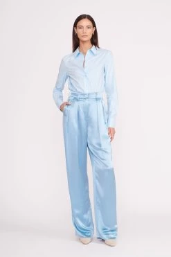 LUISA PANT | FRENCH BLUE SATIN 8 LUISA PANT | FRENCH BLUE SATIN -Chic Style Shop Copyof013 230601 Staud Fall Ecom 00963 web