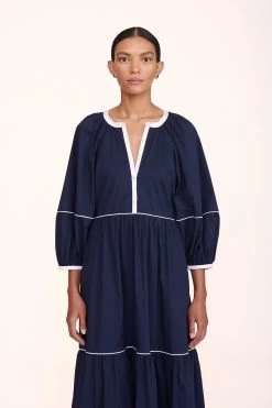 DEMI DRESS | NAVY WHITE -Chic Style Shop Demi Dress Navy 02458 web