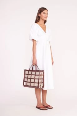 EMMA TOTE | MAHOGANY NATURAL 14 EMMA TOTE | MAHOGANY NATURAL -Chic Style Shop FINLEY DRESS WHITE ANDRE SLIDE CLOVE CORAL 01588 web