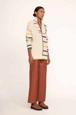 HAMPTON SWEATER | CREME RAINBOW MULTI -Chic Style Shop Hampton Sweater Creme Multi 004 edit web
