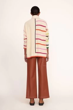 HAMPTON SWEATER | CREME RAINBOW MULTI -Chic Style Shop Hampton Sweater Creme Multi 007 edit web