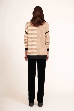 HAMPTON SWEATER | SAHARA STRIPE -Chic Style Shop Hampton Sweater Sahara Stripe Tosca Pant Black 153 edit web