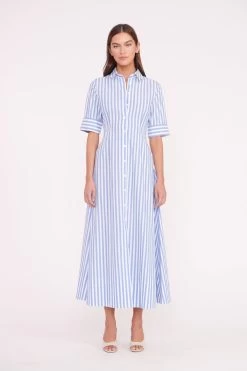 SYLVIA MULE | NATURAL LINEN -Chic Style Shop JOAN MAXI DRESS SEA STRIPE 01853 web 1