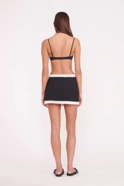 GRETCHEN COVERUP WRAP SKIRT | BLACK WHITE -Chic Style Shop JO BALCONETTE GRETCHEN SKIRT BLACK WHITE 00450 web