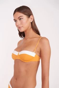 JO BALCONETTE BIKINI TOP | NECTARINE WHITE -Chic Style Shop JO BALCONETTE TOP GEMMA BOTTOM NECTARINE 00852 web