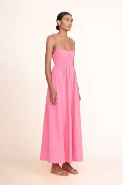 LAUREL CRYSTAL SANDAL | RHINESTONE CASHEW SUEDE -Chic Style Shop Landry Dress Plumeria 00448 web 1