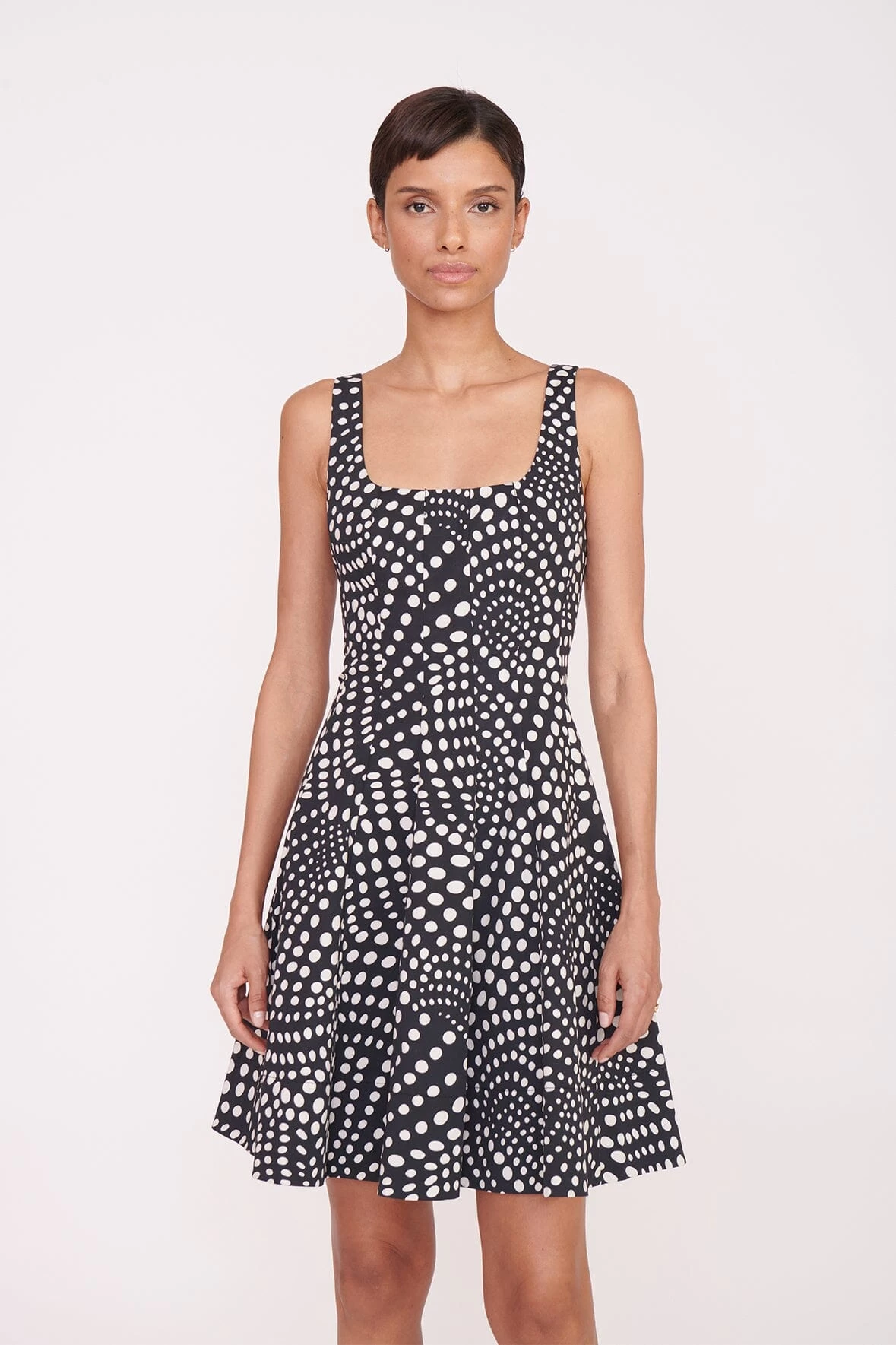 MINI WELLS DRESS | BLACK WAVY DOT 3 MINI WELLS DRESS | BLACK WAVY DOT - Image 3