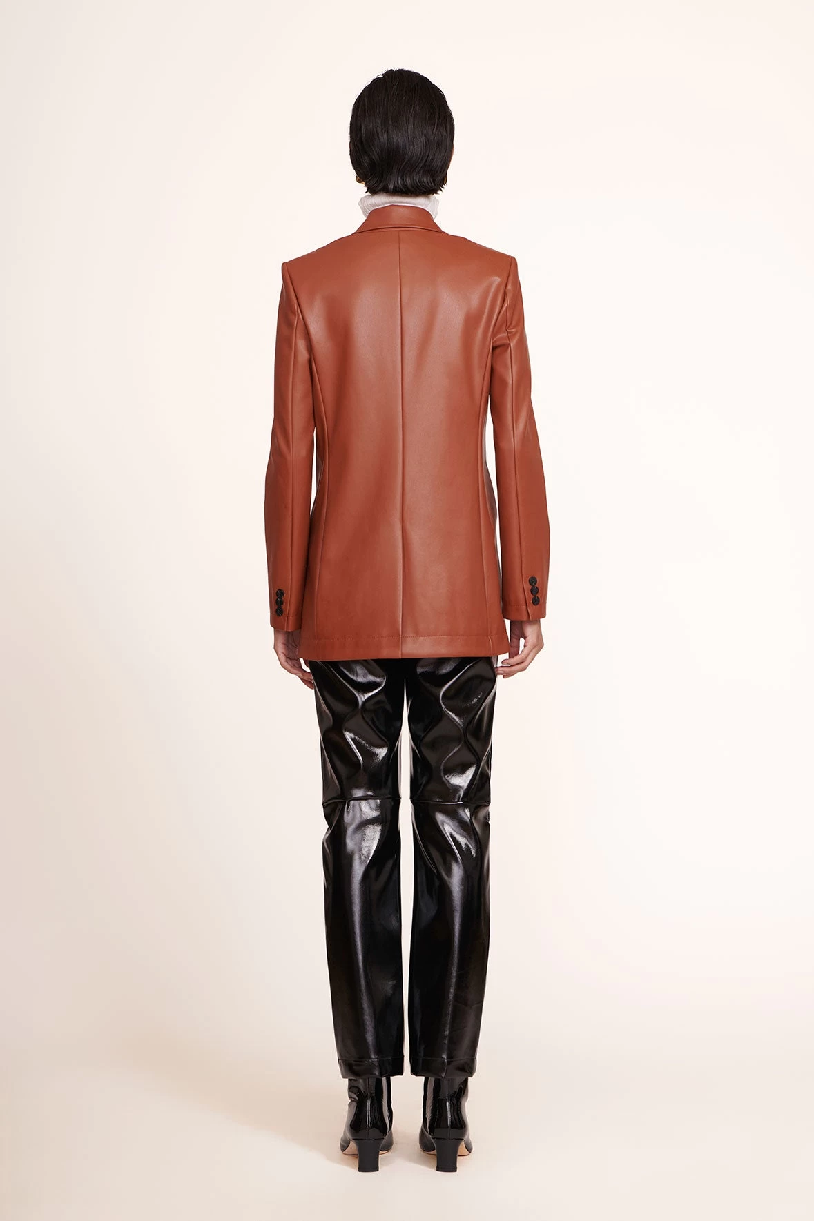MADDEN BLAZER | WHISKEY VEGAN LEATHER 5 MADDEN BLAZER | WHISKEY VEGAN LEATHER - Image 5