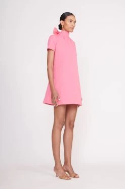 MINI ILANA DRESS | CORAL PINK -Chic Style Shop Mini Ilana Dress Coral Pink 00578 web