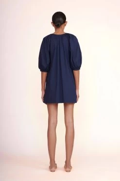 MINI VINCENT DRESS | NAVY -Chic Style Shop Mini Vincent Dress Black 00493 web