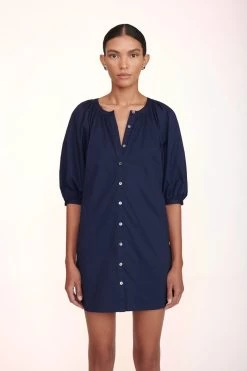MINI VINCENT DRESS | NAVY -Chic Style Shop Mini Vincent Dress Black 00498 web