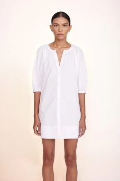 MINI VINCENT DRESS | WHITE -Chic Style Shop Mini Vincent Dress White 02599 web