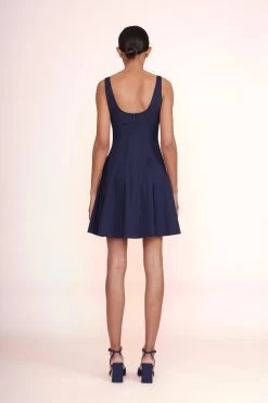 MINI WELLS DRESS | NAVY -Chic Style Shop Mini Wells Dress Navy 00075 web