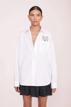 CUSTOM STAUD X C.BONZ CLASSIC OVERSIZED SHIRT | WHITE