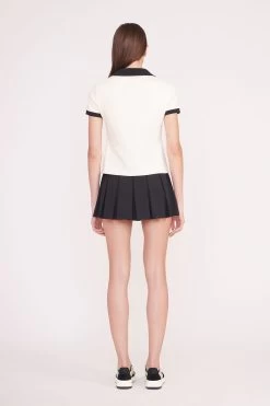 VOLLEY TOP | IVORY BLACK -Chic Style Shop PickleBall 011 00674 edit web