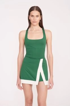 RALLY SKIRT | COURT GREEN IVORY 8 RALLY SKIRT | COURT GREEN IVORY -Chic Style Shop PickleBall 034 01735 web