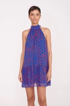 MARLOWE DRESS | LAPIS WAVY DOT -Chic Style Shop Pre Fall 028 00912 web