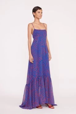 FLORENCE DRESS | LAPIS WAVY DOT -Chic Style Shop Pre Fall 029 00923 web