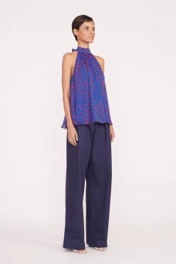 MARLOWE TOP | LAPIS WAVY DOT 9 MARLOWE TOP | LAPIS WAVY DOT -Chic Style Shop Pre Fall 030 00954 web