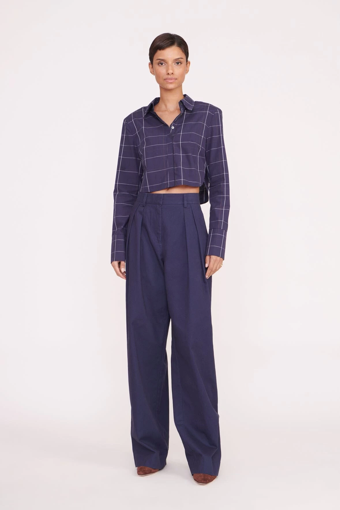 SENECA TOP | NAVY PLAID 2 SENECA TOP | NAVY PLAID - Image 2