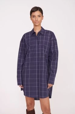 COLTON DRESS | NAVY PLAID -Chic Style Shop Pre Fall 032 01028 web