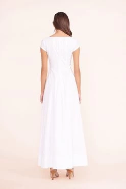 MAXI SHORT SLEEVE WELLS DRESS | WHITE -Chic Style Shop RENAME WHITE DRESS BAGS 02025 web