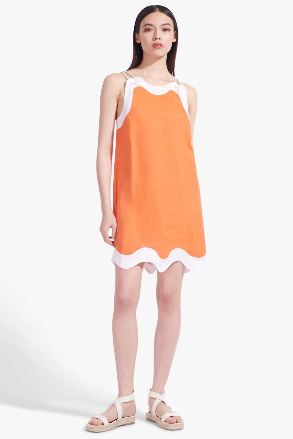 RENATA DRESS | TANGERINE WHITE 1 RENATA DRESS | TANGERINE WHITE