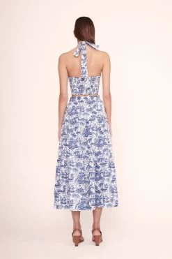 SMOCKED KAI TOP | BLUE TOILE -Chic Style Shop SMOCKED KAI TOP BLUE TOILE SEA SKIRT BLUE TOILE 00399 web