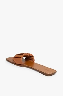 NINA RUCHED SANDAL | TAN -Chic Style Shop STAUD MAYA RUCHED SANDAL TAN NAPPA SPRING 21 42
