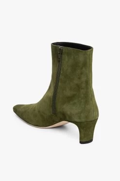 WALLY ANKLE BOOT | OLIVE SUEDE -Chic Style Shop STAUD WALLY ANKLE BOOT OLIVE SUEDE FALL ECOM 21 2