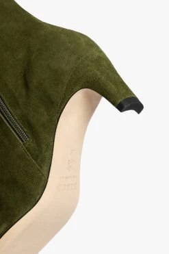 WALLY ANKLE BOOT | OLIVE SUEDE -Chic Style Shop STAUD WALLY ANKLE BOOT OLIVE SUEDE FALL ECOM 21 3