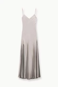 ALEXA DRESS | SILVER SATIN -Chic Style Shop STAUD ALEXA OCCASIONDRESS SILVER FALL 23 ECOM 1
