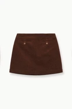 ANNETTE SKIRT | MAHOGANY -Chic Style Shop STAUD ANNETTE SKIRT MAHOGANY FALL 23 ECOM 1 1