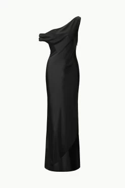 ASHANTI DRESS | BLACK -Chic Style Shop STAUD ASHANTIDRESS BLACK ECOM 1