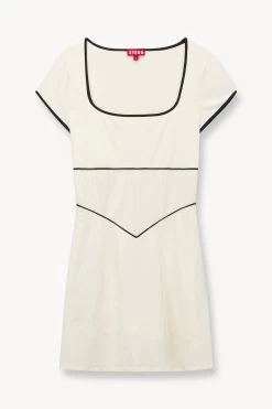 BACKSPIN DRESS | IVORY BLACK -Chic Style Shop STAUD BACKSPIN DRESS IVORY BLACK SUPF 23 ECOM 1
